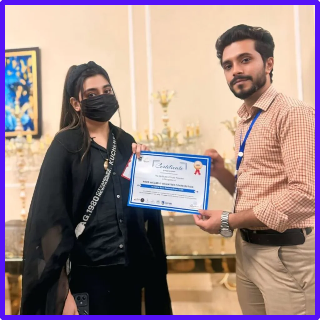 Professional training certificate presentation