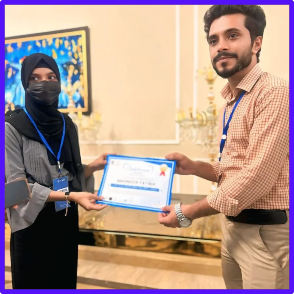 Student completion certificate